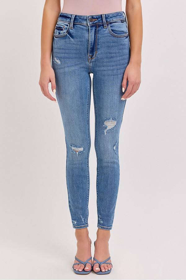 High Rise Ankle Skinny